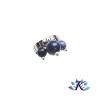 Bague Ajustable Acier Perles Pierres Gemmes : Sodalite