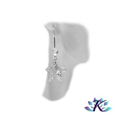 Boucles d'Oreilles Argent 925 Etoile Cristal Starfish 16mm - Crystal