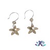 Boucles d'Oreilles Argent 925 Etoile Cristal Starfish 16mm - Golden Shadow