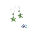 Boucles d'Oreilles Argent 925 Etoile Cristal Starfish 16mm - Peridot