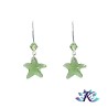 Boucles d'Oreilles Argent 925 Etoile Cristal Starfish 16mm - Peridot