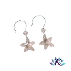 Boucles d'Oreilles Argent 925 Etoile Cristal Starfish 16mm - Silk