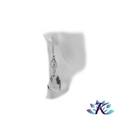 Boucles d'Oreilles Argent 925 Coeur Cristal Autrichien 17mm - Crystal