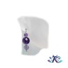 Boucles d'oreilles Argent 925 Perles Pierres Gemmes :  Améthyste