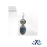 Boucles d'oreilles Clous Acier Inox Pierres Gemmes : Labradorite