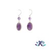 Boucles d'Oreilles Argent 925 Perles Pierres Gemmes : Améthyste