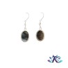 Boucles d'Oreilles Argent 925 Perles Pierres Gemmes : Labradorite Zirconium