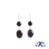 Boucles d'Oreilles Argent 925 Perles Pierres Gemmes : Améthyste