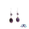 Boucles d'Oreilles Argent 925 Perles Pierres Gemmes : Améthyste