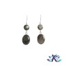 Boucles d'Oreilles Argent 925 Perles Pierres Gemmes : Labradorite