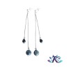 Boucles d'oreilles Argent 925 Perles Pierres Gemmes : Cyanite