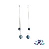 Boucles d'oreilles Argent 925 Perles Pierres Gemmes : Cyanite