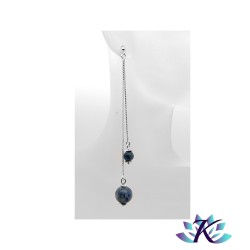 Boucles d'oreilles Argent 925 Perles Pierres Gemmes : Cyanite