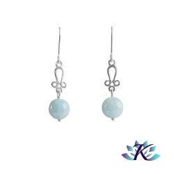 Boucles d'oreilles Argent 925 Perles Pierres Gemmes : Aigue-Marine