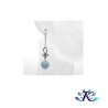 Boucles d'oreilles Argent 925 Perles Pierres Gemmes : Aigue-Marine