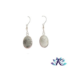 Boucles d'Oreilles Argent 925 Perles Pierres Gemmes : Black Rutile Zirconium