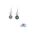 Boucles d'oreilles Argent 925 Perles Pierres Gemmes : Hématite  - Amazonite