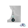 Boucles d'oreilles Argent 925 Perles Pierres Gemmes : Hématite  - Amazonite