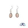 Boucles d'Oreilles Argent 925 Perles Pierres Gemmes : Quartz Rose