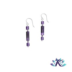 Boucles d'oreilles Argent 925 Perles Pierres Gemmes :  Améthyste