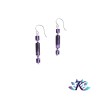 Boucles d'oreilles Argent 925 Perles Pierres Gemmes :  Améthyste