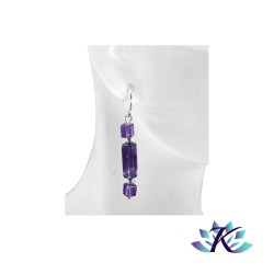 Boucles d'oreilles Argent 925 Perles Pierres Gemmes :  Améthyste