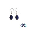 Boucles d'Oreilles Argent 925 Perles Pierres Gemmes : Lapis Lazuli Zirconium