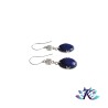 Boucles d'Oreilles Argent 925 Perles Pierres Gemmes : Lapis Lazuli Zirconium