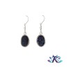 Boucles d'Oreilles Argent 925 Perles Pierres Gemmes : Lapis Lazuli Zirconium