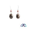 Boucles d'Oreilles Argent 925 Perles Pierres Gemmes : Rhodonite