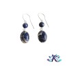 Boucles d'Oreilles Argent 925 Perles Pierres Gemmes : Sodalite