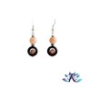 Boucles d'oreilles Argent 925 Perles Pierres Gemmes : Hématite Pierre de Lune Rose