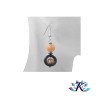 Boucles d'oreilles Argent 925 Perles Pierres Gemmes : Hématite Pierre de Lune Rose