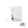 Boucles d'oreilles Argent 925 Perles Pierres Gemmes : Agate Mousse