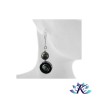 Boucles d'oreilles Argent 925 Perles Pierres Gemmes : Hématite Jaspe Kambaba