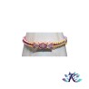 Bracelet Macramé Tube Perles Miyuki Réversible Dégradé Rose Violet Jaune