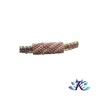 Bracelet Macramé Tube Perles Miyuki Cristal Réversible Dégradé Rose Jaune