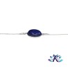 Collier Chaîne Argent 925 Pierre Gemme : Cabochon Lapis Lazuli