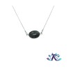 Collier Chaîne Argent 925 Pierre Gemme : Cabochon Jaspe Kambaba