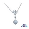 Collier Argent 925 Zirconium Pierre Gemme : Perle Péristérite