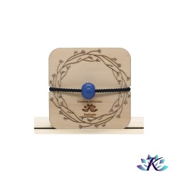 Bracelet Ajustable Perle Verre Filé Murano Bleu