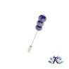 Fibule Broche Perles Verre Filé Murano - Bleu Beige