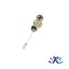 Fibule Broche Perles Verre Filé Murano - Marron Beige Lime