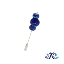 Fibule Broche Perles Verre Filé Murano - La Mer - Bleu