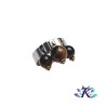 Bague Ajustable Acier Perles Pierres Gemmes : Oeil de Tigre