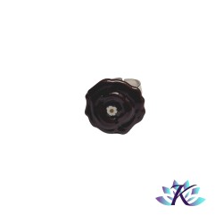 Bague Fleur Marron en Verre...