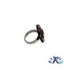 Bague Fleur Marron en Verre 22mm