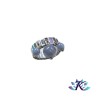 Bague Ajustable Acier Perles Pierres Gemmes Aventurine Bleue